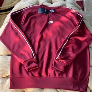 Nike Red Sweatshirt with White Accents